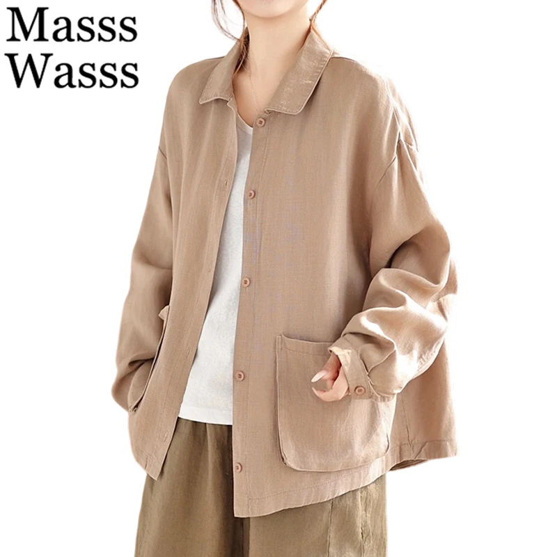 Masss Wasss 2026 Japanese Summer Fashion Clothing Ladies Leisure Linen Jackets Womens Loose Vintage Classic Solid Luxury Coats
Masss Wasss 2026 Japanese Summer Fashion Clothing Ladies Leisure Linen Jackets Womens Loose Vintage Classic Solid Luxury Coats