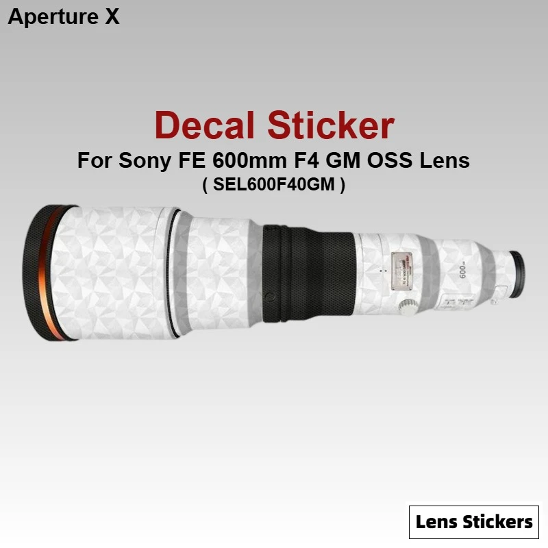 For Sony FE 600mm F4 GM OSS Lens ( SEL600F40GM ) Sticker Anti-Scratch Coat Wrap Protective Film Body Protector Decal Skin
For Sony FE 600mm F4 GM OSS Lens ( SEL600F40GM ) Sticker Anti-Scratch Coat Wrap Protective Film Body Protector Decal Skin