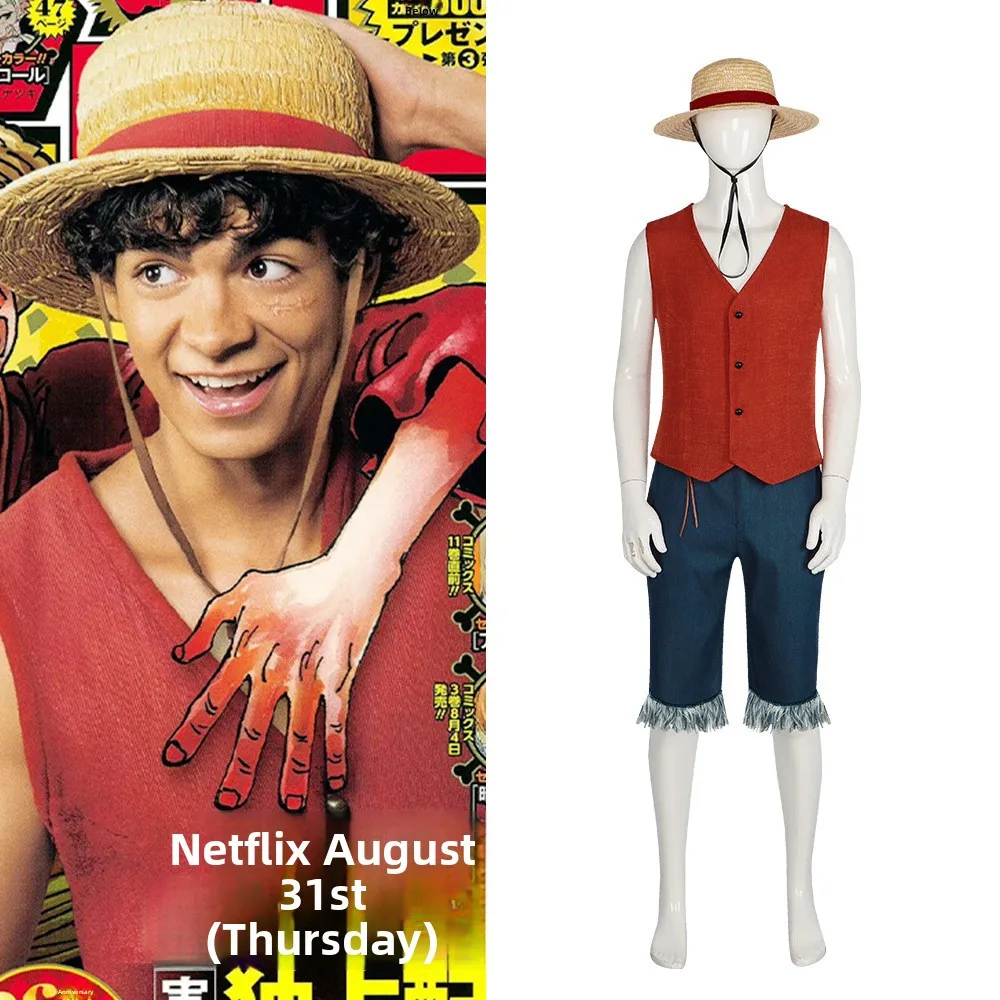 Real-World Movie Cosplay Costume for Men loween Role-Plang Clothes St Hat Pirate King Luffy Vest loween Costume
Real-World Movie Cosplay Costume for Men loween Role-Plang Clothes St Hat Pirate King Luffy Vest loween Costume