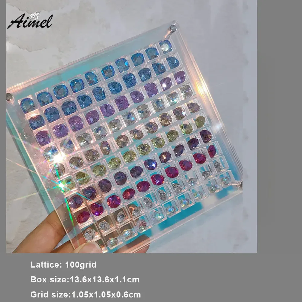 100/64/36 Grids Colorful Nail Art Storage Box Transparent Crystal Diamond Jewelry Case Nail Rhinestone Display Tray Decoration
100/64/36 Grids Colorful Nail Art Storage Box Transparent Crystal Diamond Jewelry Case Nail Rhinestone Display Tray Decoration
