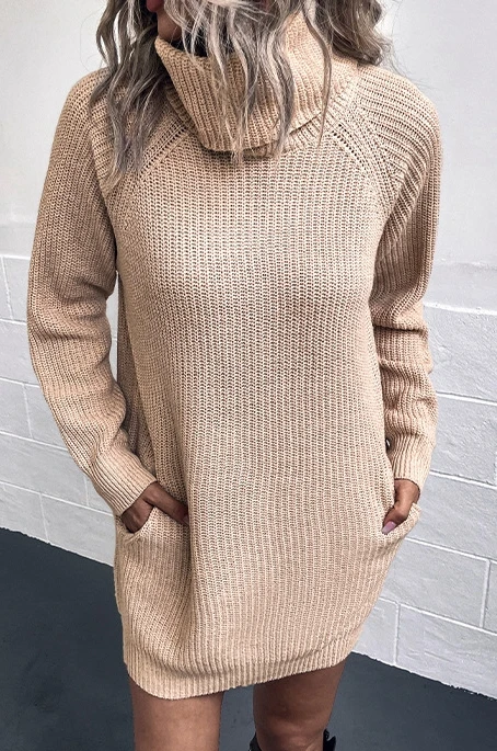Knitted Dress Pocket Woolen Dress for Women Temperament Commuting Female Clothing Winter New Fashion Women's Loose Thick Dresses
Knitted Dress Pocket Woolen Dress for Women Temperament Commuting Female Clothing Winter New Fashion Women's Loose Thick Dresses