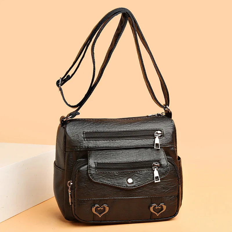 Fashionable Middle-aged Mother Bag Women's Bag Crossbody Bag Soft Leather Versatile Multi Pocket Shoulder Bag Travel Backpack
Fashionable Middle-aged Mother Bag Women's Bag Crossbody Bag Soft Leather Versatile Multi Pocket Shoulder Bag Travel Backpack