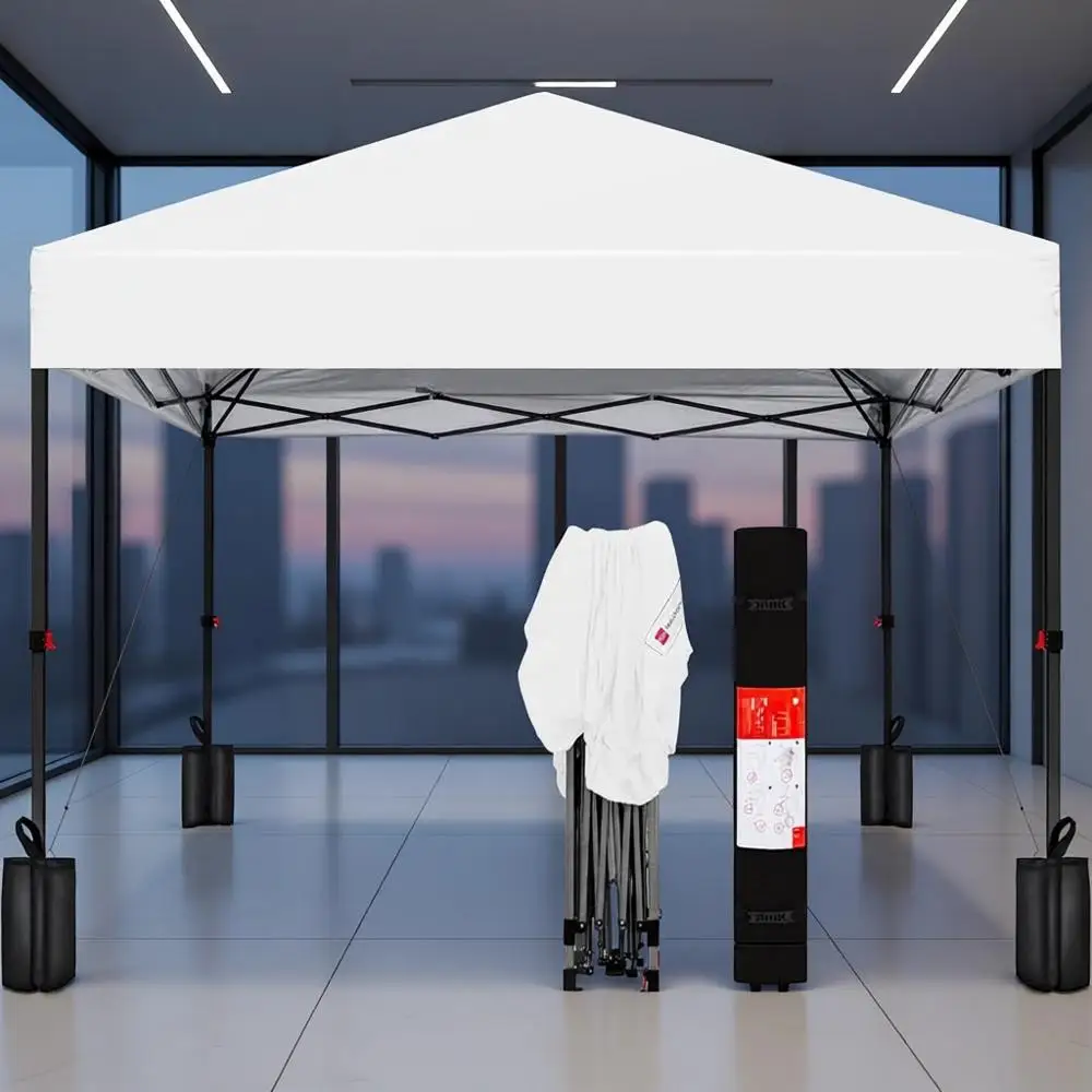 Quick Setup 8x8ft Single Person Outdoor Pop-Up Shade Tent with Carry Case and Weight Bags - White
Quick Setup 8x8ft Single Person Outdoor Pop-Up Shade Tent with Carry Case and Weight Bags - White