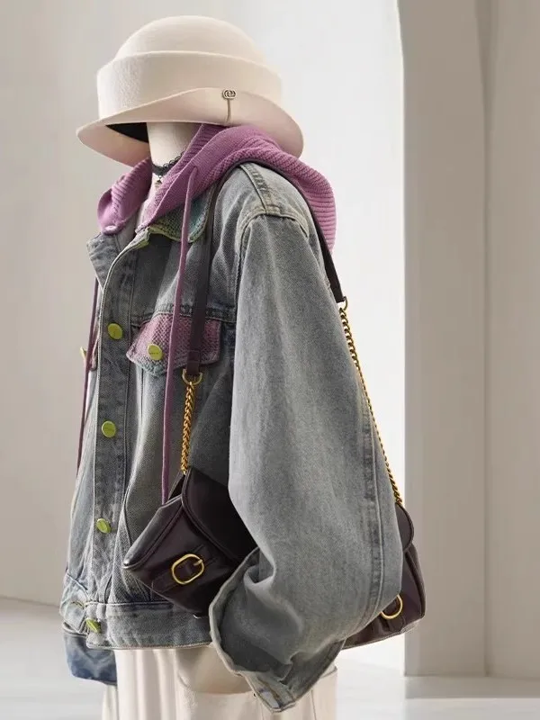 Мужская джинсовая куртка-худи оверсайз с цветными вставками, вязаная, для весны и осени, свободного кроя, ветрозащитная, повседневная, в американском стиле
Мужская джинсовая куртка-худи оверсайз с цветными вставками, вязаная, для весны и осени, свободного кроя, ветрозащитная, повседневная, в американском стиле