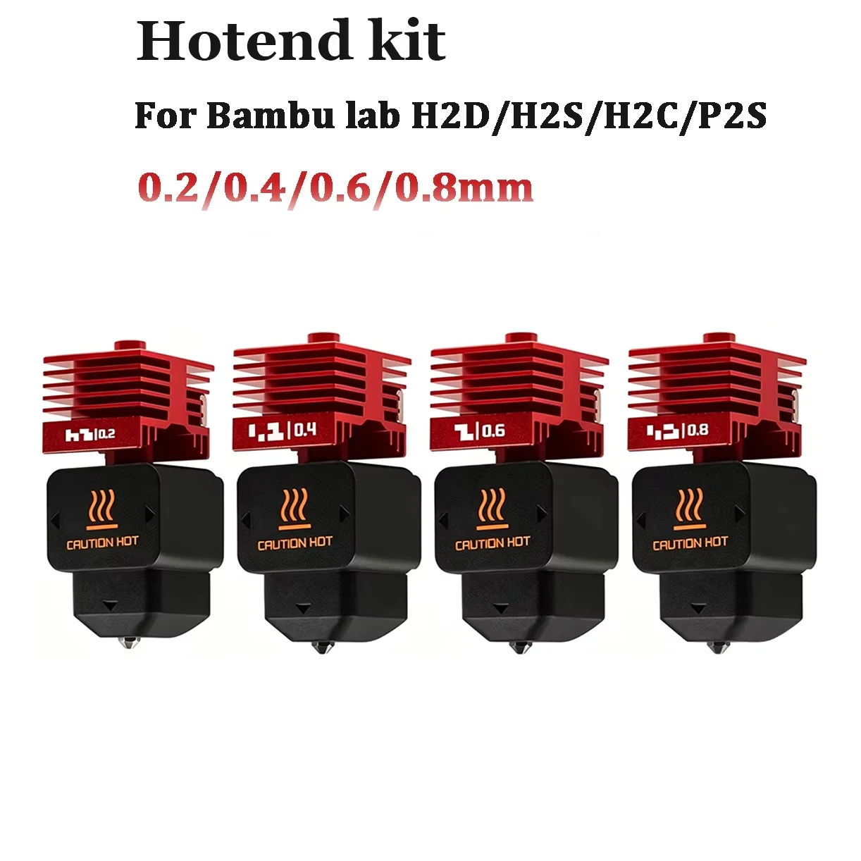 New High Quality H2D Hotend Kit with 0.2/0.4/0.6/0.8mm Hardened steel Nozzle Replace Hotend Kit For Bambu H2D H2S H2C A1/A1mini.
New High Quality H2D Hotend Kit with 0.2/0.4/0.6/0.8mm Hardened steel Nozzle Replace Hotend Kit For Bambu H2D H2S H2C A1/A1mini.