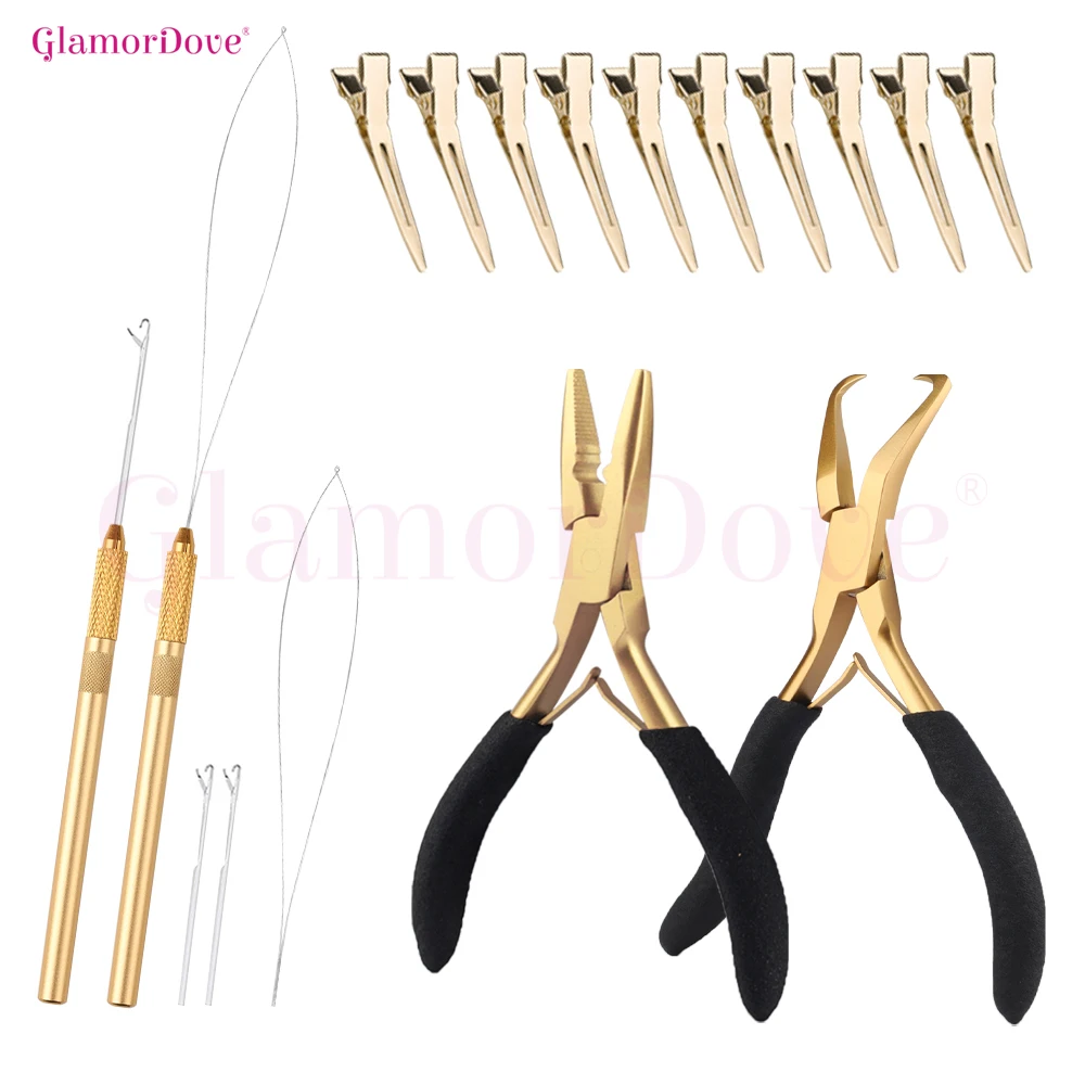 Набор для наращивания волос GlamorDove – маленькие щипцы, щипцы для снятия бусин, 2 инструмента для создания петель и 10 зажимов для нано- и микрокольцевых бусин
Набор для наращивания волос GlamorDove – маленькие щипцы, щипцы для снятия бусин, 2 инструмента для создания петель и 10 зажимов для нано- и микрокольцевых бусин