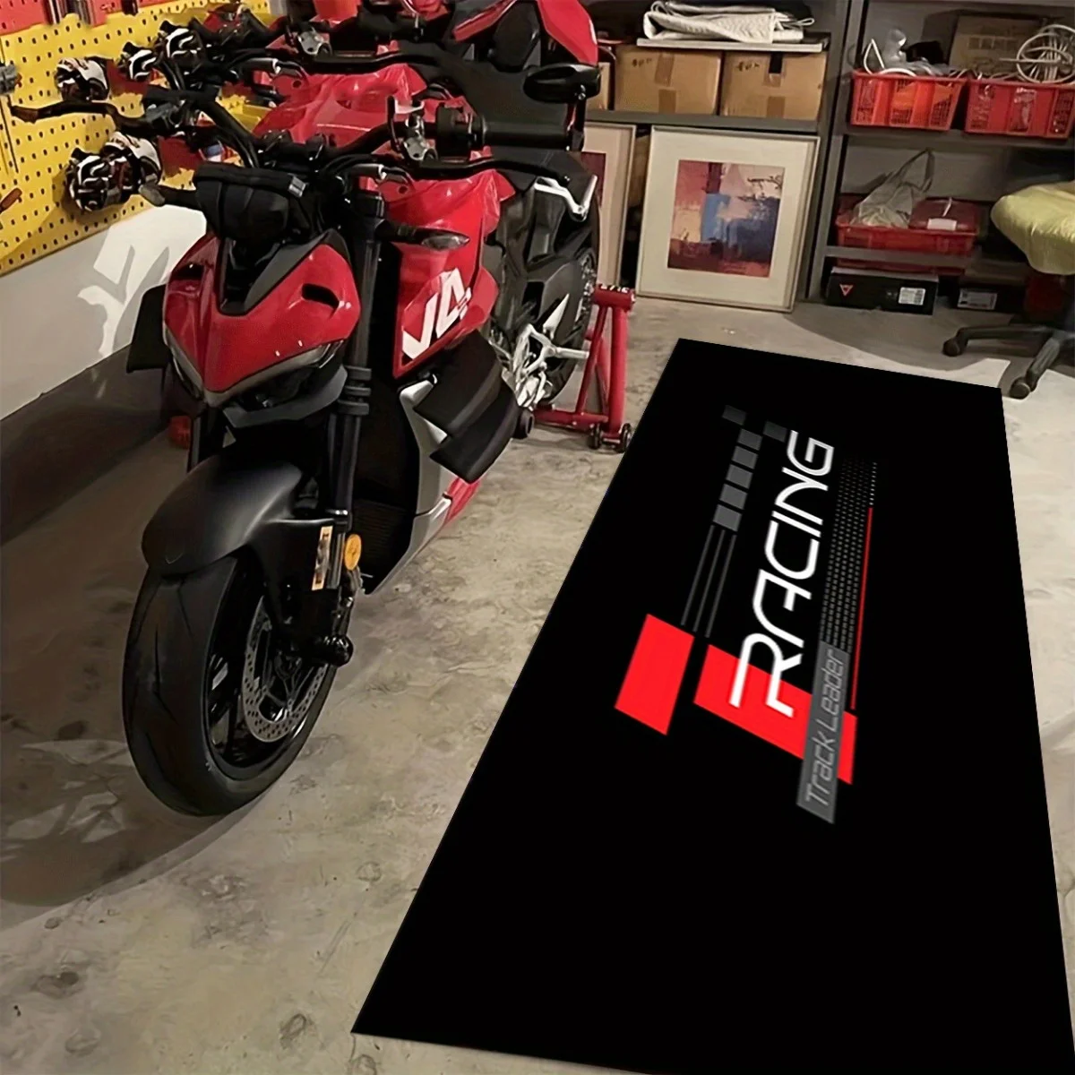 VIKAMA Racing Motorcycle Parking Mat Non Slip Wear Resistant Long Rug Durable Floor Pad for Garage Workshop Decor
VIKAMA Racing Motorcycle Parking Mat Non Slip Wear Resistant Long Rug Durable Floor Pad for Garage Workshop Decor