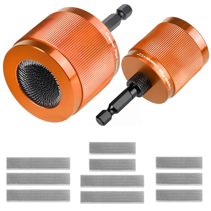 For Removing Rust 10 Brush Blades& 1/4In Hex Shank For Drill 1/2In& 3/4In Copper Pipe Cleaner Set Plumbing Tool Kit
For Removing Rust 10 Brush Blades& 1/4In Hex Shank For Drill 1/2In& 3/4In Copper Pipe Cleaner Set Plumbing Tool Kit