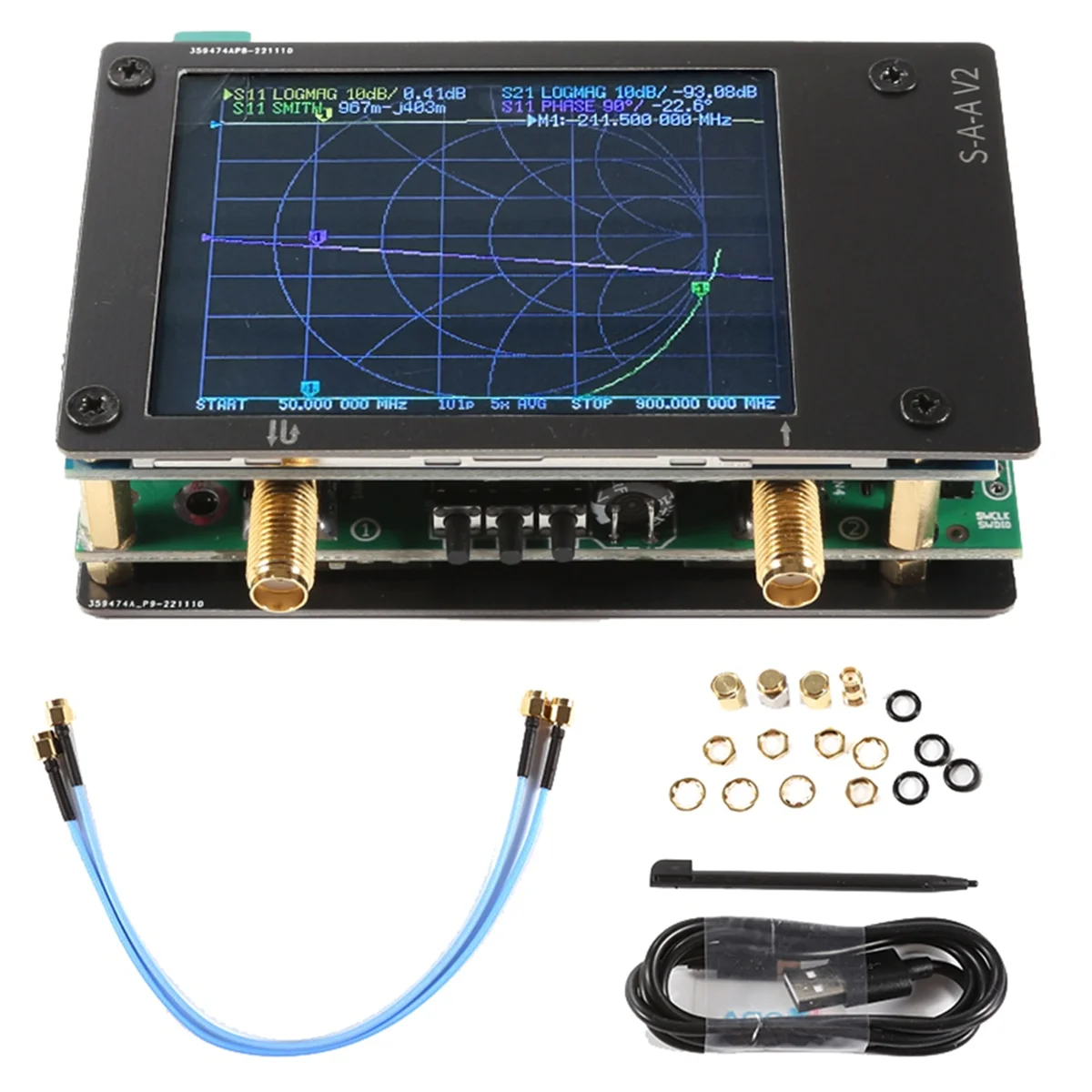 Vector Network AnalyzerVector Network Analyzer 2000mAh 3G Network Analyzer 50kHz-3GHz Frequency Range S-A-A-V2 Analyzer
Vector Network AnalyzerVector Network Analyzer 2000mAh 3G Network Analyzer 50kHz-3GHz Frequency Range S-A-A-V2 Analyzer