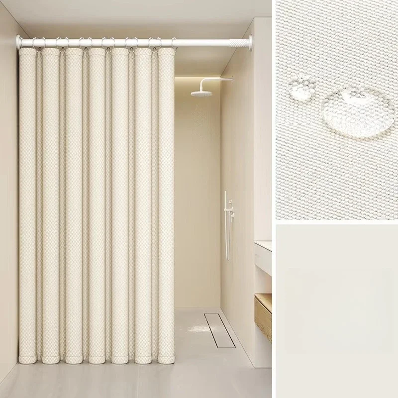 Farmhouse style bathroom shower curtain waterproof polyester with button splicing linen
Farmhouse style bathroom shower curtain waterproof polyester with button splicing linen