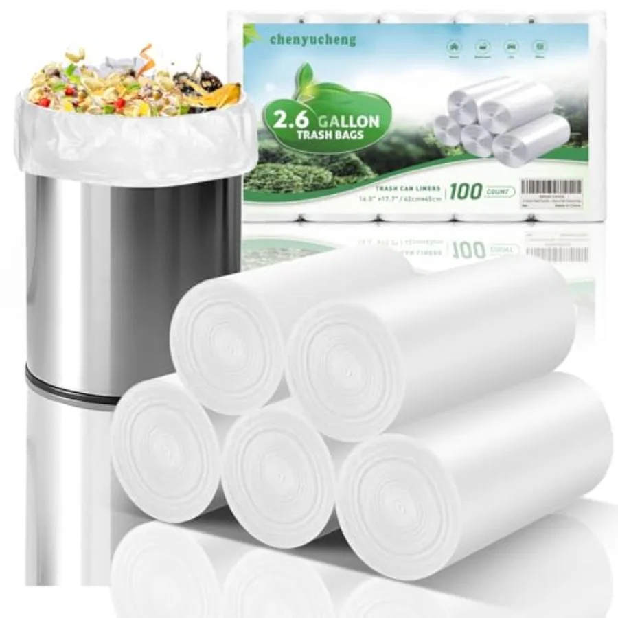 2.6 Gallon Small Tras Bags Batroom - Wite Bioradable Mini Kitcen Garbage Bag Unscented Comtable 100 Count 10 Liter Waste Basket
2.6 Gallon Small Tras Bags Batroom - Wite Bioradable Mini Kitcen Garbage Bag Unscented Comtable 100 Count 10 Liter Waste Basket