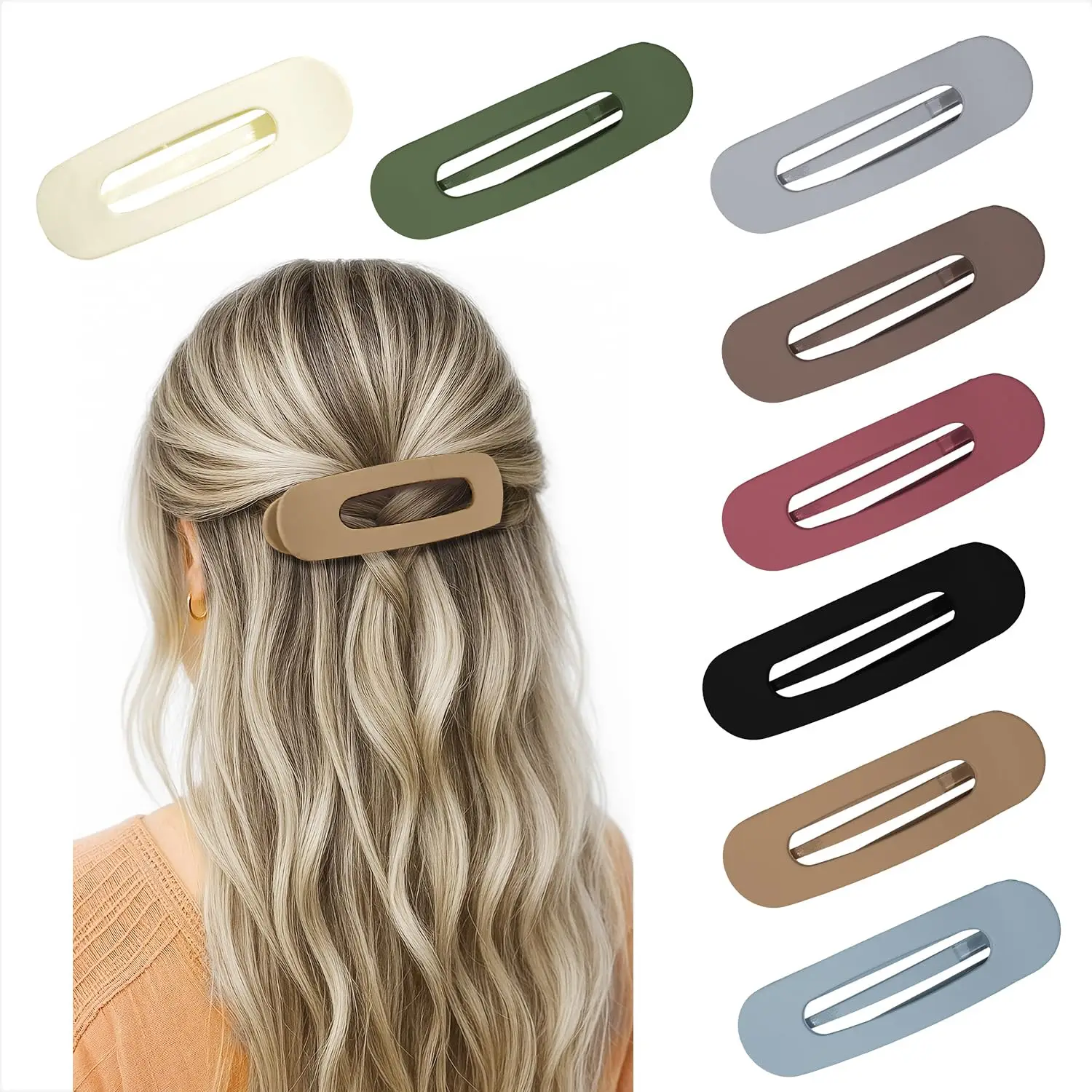 8PCS Flat Hair Claws Matte Non-Slip Clips for Women, Strong Hold Hair Accessories for All Hair Types
8PCS Flat Hair Claws Matte Non-Slip Clips for Women, Strong Hold Hair Accessories for All Hair Types