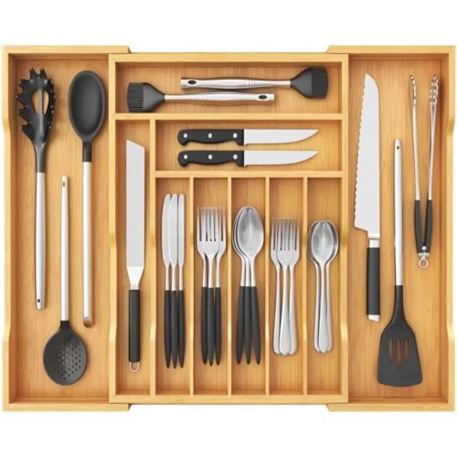 Silverware Drawer Organizer, Epandable Utensil Tray for Kitchen, Flatware and Cutlery Holder, Wood Adjustable Storage for Spoon
Silverware Drawer Organizer, Epandable Utensil Tray for Kitchen, Flatware and Cutlery Holder, Wood Adjustable Storage for Spoon