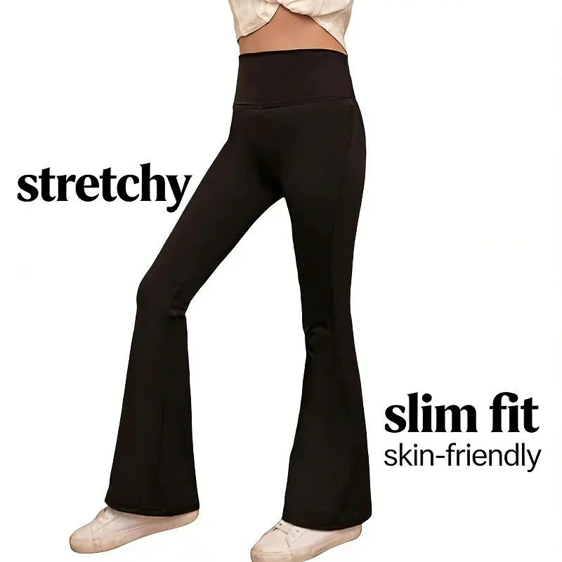 Kids Girls High Waist Flare Pants Stretchy Slim Fit Bootcut Trousers for Toddler & Little Girls Soft Breathable Casual Bottoms
Kids Girls High Waist Flare Pants Stretchy Slim Fit Bootcut Trousers for Toddler & Little Girls Soft Breathable Casual Bottoms