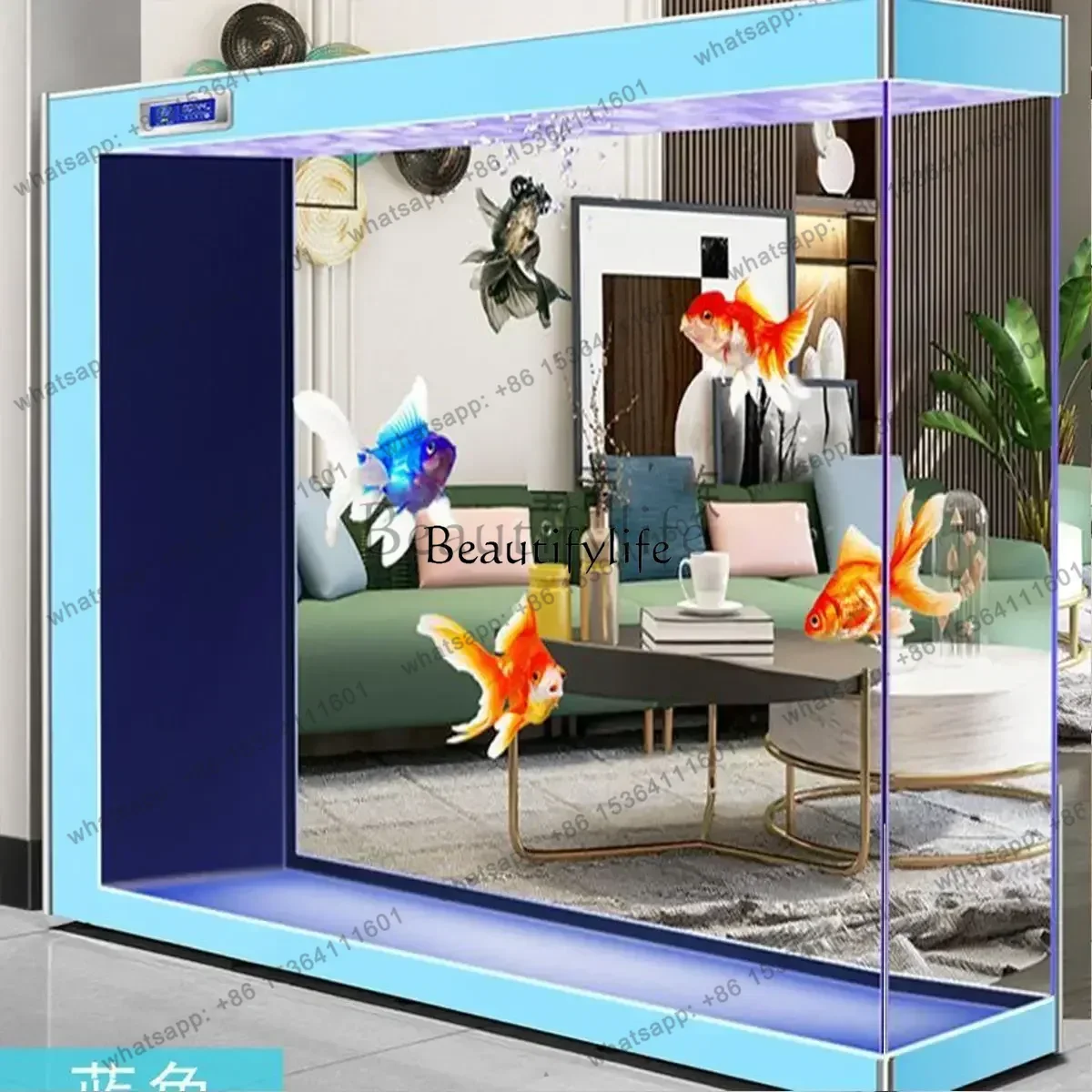 45Full fish tank household new full set of ultra-white glass one-click drainage living room floor partition
45Full fish tank household new full set of ultra-white glass one-click drainage living room floor partition