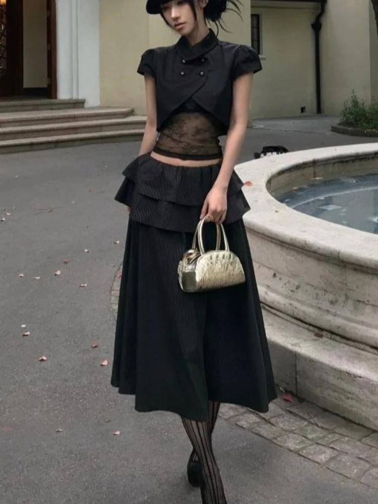 French Sexy Elegant 3 Piece Set Women Chic Lace Strapless Tops + Short Coat + Long Skirt Japanese Sweet Aesthetic Retro Outfits
French Sexy Elegant 3 Piece Set Women Chic Lace Strapless Tops + Short Coat + Long Skirt Japanese Sweet Aesthetic Retro Outfits