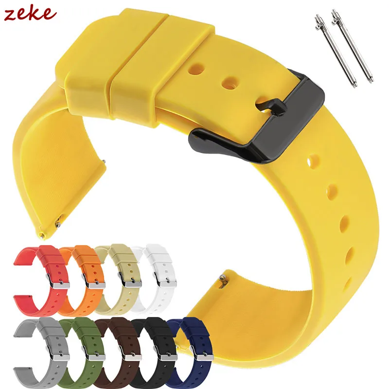 Rubber Watch Straps 12/14/16/18/20/22/24MM Soft Quick Release Silicone Watchband for Omega Bund Strap for Huawei Watch Bracelets
Rubber Watch Straps 12/14/16/18/20/22/24MM Soft Quick Release Silicone Watchband for Omega Bund Strap for Huawei Watch Bracelets