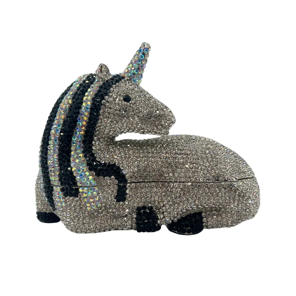 Unicorn Animal Horse Rhinestone Dinner Bag Banquet Set Diamond Clutch Unicorn Clutch Handbag Wedding Trendy Snap Closure Handbag
Unicorn Animal Horse Rhinestone Dinner Bag Banquet Set Diamond Clutch Unicorn Clutch Handbag Wedding Trendy Snap Closure Handbag