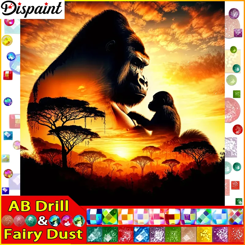 Dispaint Fairy Dust AB DIY 5D Diamond Painting "Animal Orangutan Tree" Full Diamond Embroidery Sale Picture For Festival Gifts
Dispaint Fairy Dust AB DIY 5D Diamond Painting "Animal Orangutan Tree" Full Diamond Embroidery Sale Picture For Festival Gifts