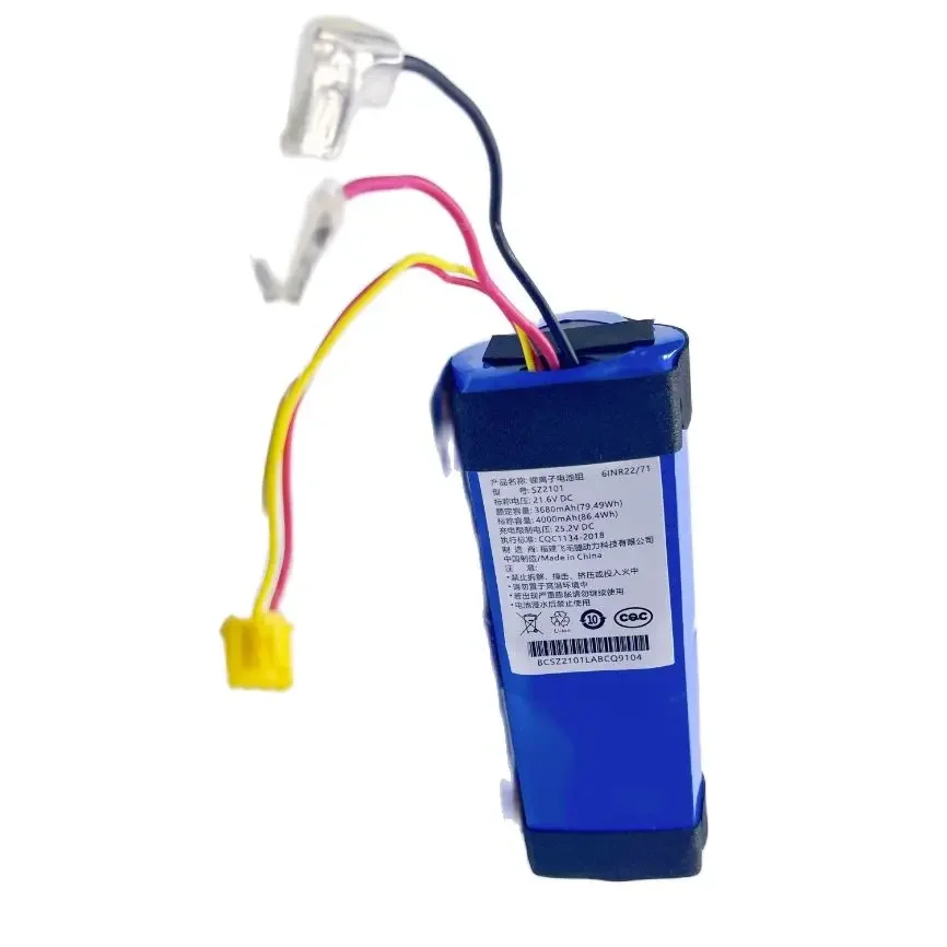 Suitable for ShunZao H100 Pro High Temperature Wireless Floor Wash Machine Battery High Capacity 21.6V Original Universal Access
Suitable for ShunZao H100 Pro High Temperature Wireless Floor Wash Machine Battery High Capacity 21.6V Original Universal Access