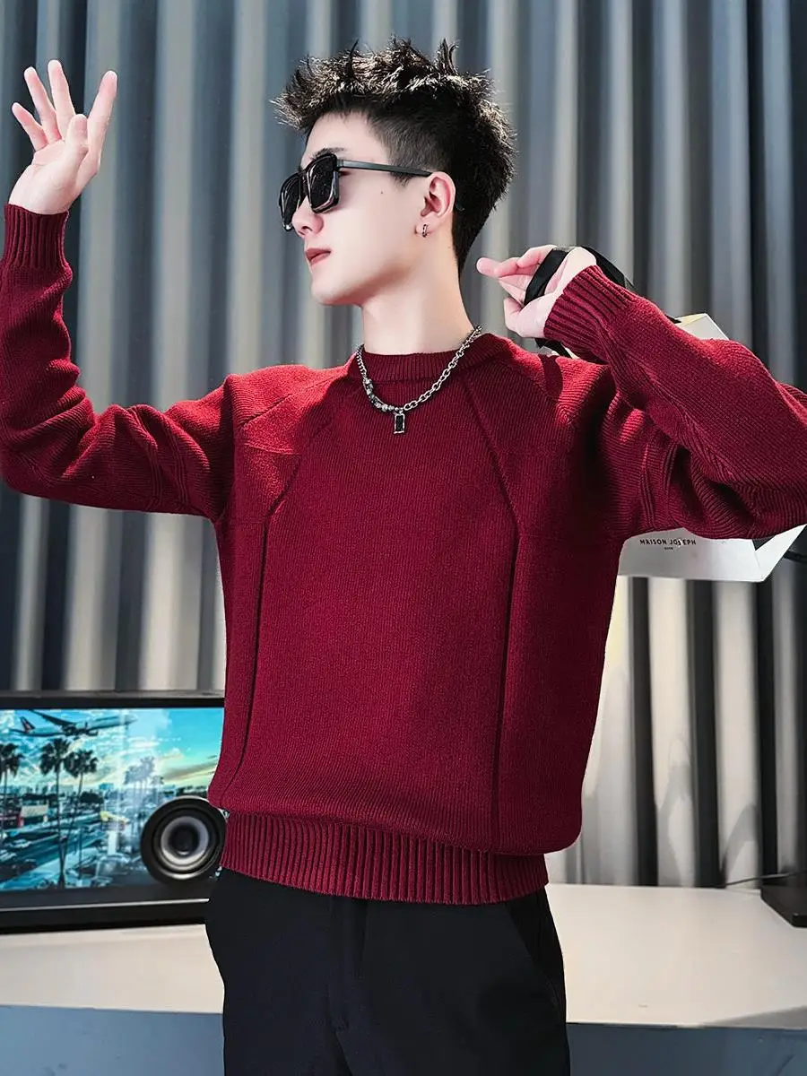 Autumn Winter Thiened Men's Knitted Sweater Inner Wear Base irt Faionable Brand Youth Active Sle Long Sve round Ne
Autumn Winter Thiened Men's Knitted Sweater Inner Wear Base irt Faionable Brand Youth Active Sle Long Sve round Ne