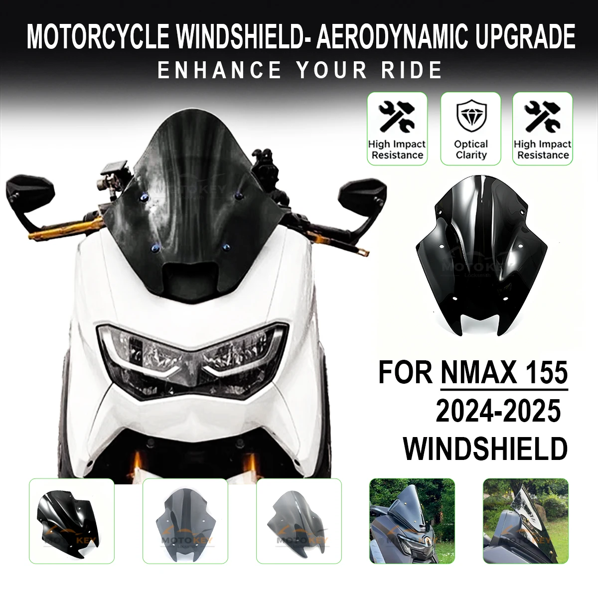 For Yamaha NEW NMAX155 Windscreen Motorcycle Wind Deflector Pare-brise 2025 Model Year Windshield for Enhanced Riding Experience
For Yamaha NEW NMAX155 Windscreen Motorcycle Wind Deflector Pare-brise 2025 Model Year Windshield for Enhanced Riding Experience