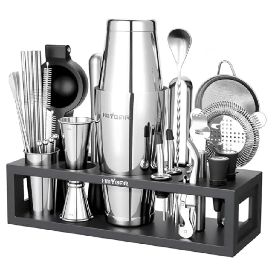 ® Bartender Kit with Bamboo Stand 31-Piece Cocktail Shaker Set 20/28 oz Boston Shaker Set for Home Bar Mixology Bar Tool Set wi
® Bartender Kit with Bamboo Stand 31-Piece Cocktail Shaker Set 20/28 oz Boston Shaker Set for Home Bar Mixology Bar Tool Set wi