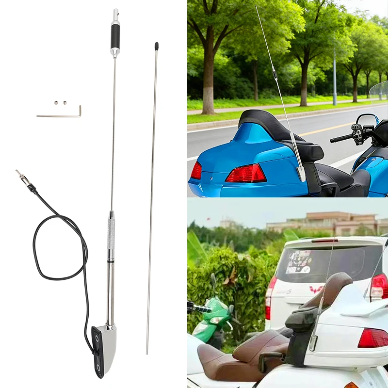 Motorcycle Rear Antenna Audio Comfort Navi for Honda Goldwing GL1800 GL1500 2001-2017 Chrome Accessories
Motorcycle Rear Antenna Audio Comfort Navi for Honda Goldwing GL1800 GL1500 2001-2017 Chrome Accessories