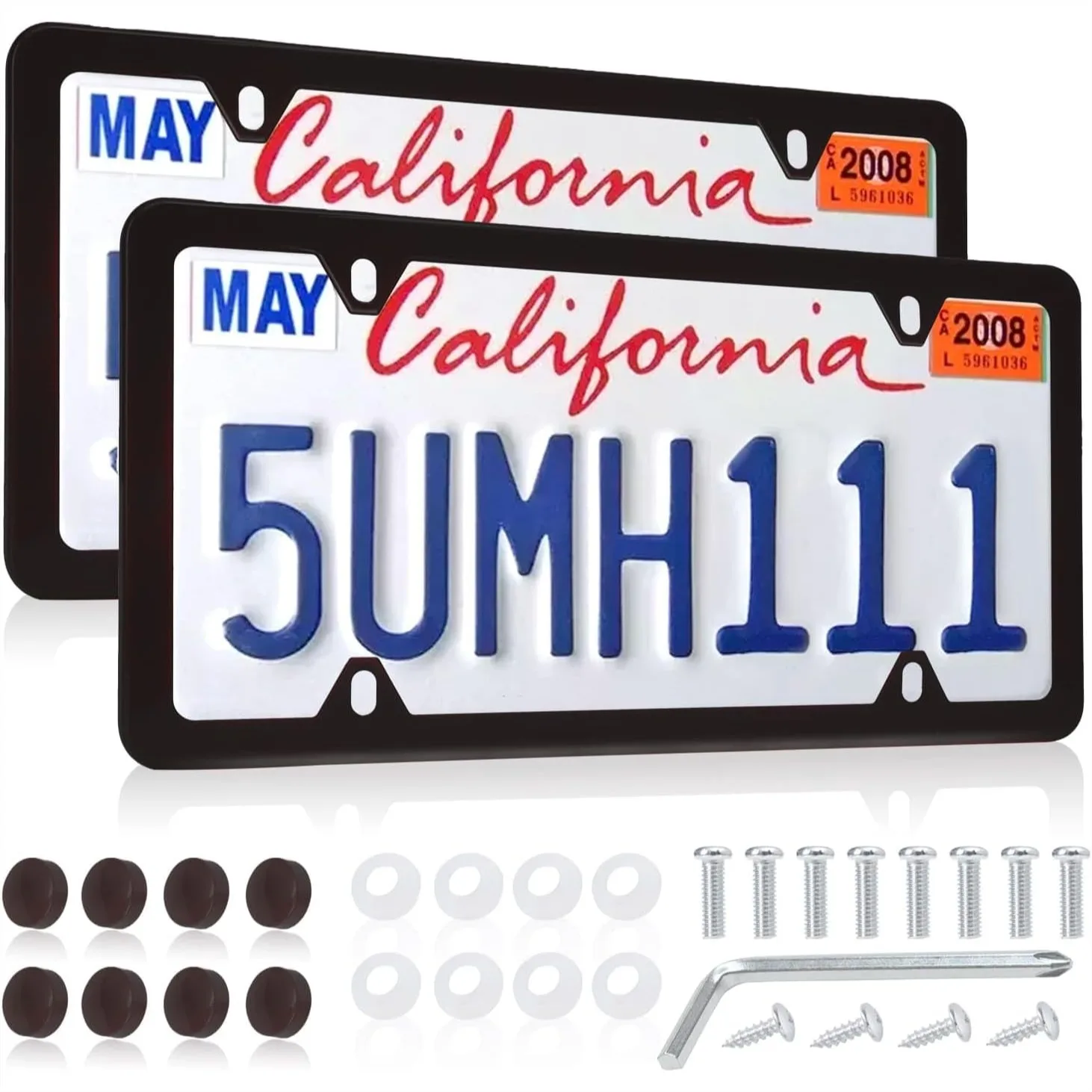 Stainless Steel License Plate Frame with Screw Caps and Rattle Proof Pad for Front Back Car
Stainless Steel License Plate Frame with Screw Caps and Rattle Proof Pad for Front Back Car