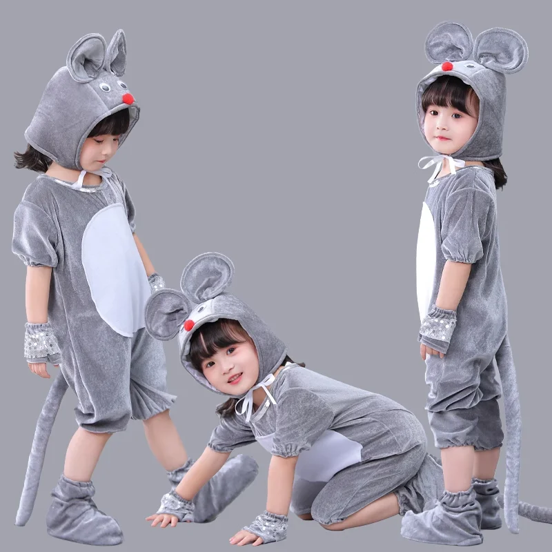 Short Sleeve Gray Mouse Costume For Children Animal Clothing Kindergarten School Dance Performance Cute
Short Sleeve Gray Mouse Costume For Children Animal Clothing Kindergarten School Dance Performance Cute