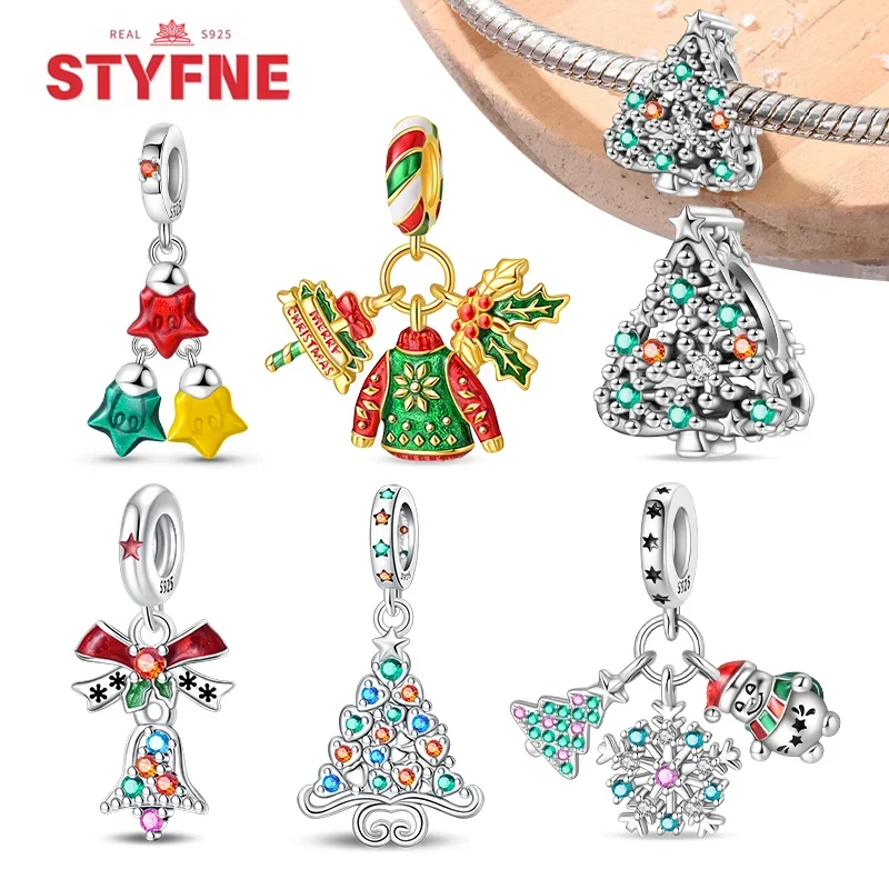 Silver 925 Santa Claus Christmas Tree Charms Shiny Zircon Bead Fit Original Bracelets DIY Party Jewelry Festival Gifts for Women
Silver 925 Santa Claus Christmas Tree Charms Shiny Zircon Bead Fit Original Bracelets DIY Party Jewelry Festival Gifts for Women