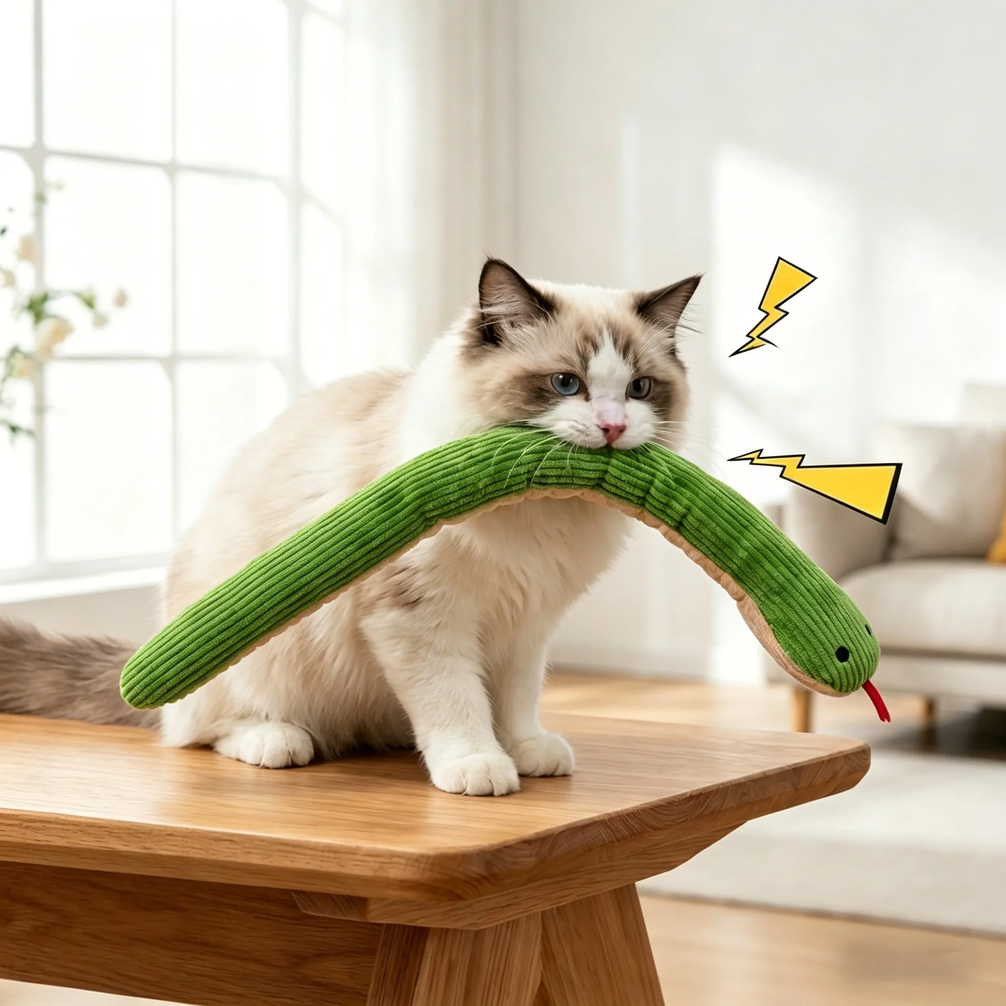 Plush Snake Cat Toy with Crinkle Sound, Soft Interactive Exercise Toy for Kittens, Indoor Anti-Boredom Cat Toy, Durable Pet Toy
Plush Snake Cat Toy with Crinkle Sound, Soft Interactive Exercise Toy for Kittens, Indoor Anti-Boredom Cat Toy, Durable Pet Toy