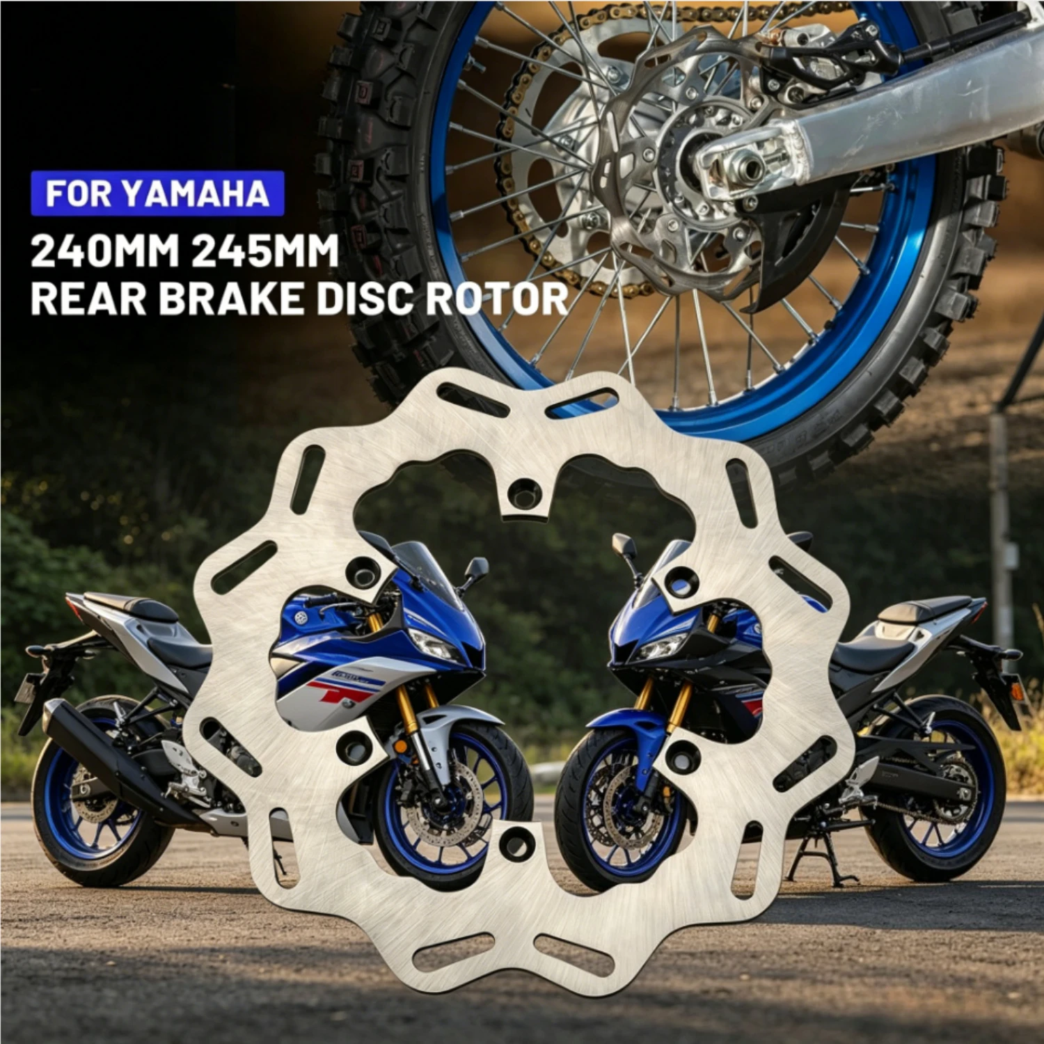 Motorcycle 240mm 245mm Rear Brake Disc Rotor For Yamaha YZ WR YZ125 YZ250 YZ250F YZ250FX YZ450F YZ450FX WR250F WR450F
Motorcycle 240mm 245mm Rear Brake Disc Rotor For Yamaha YZ WR YZ125 YZ250 YZ250F YZ250FX YZ450F YZ450FX WR250F WR450F