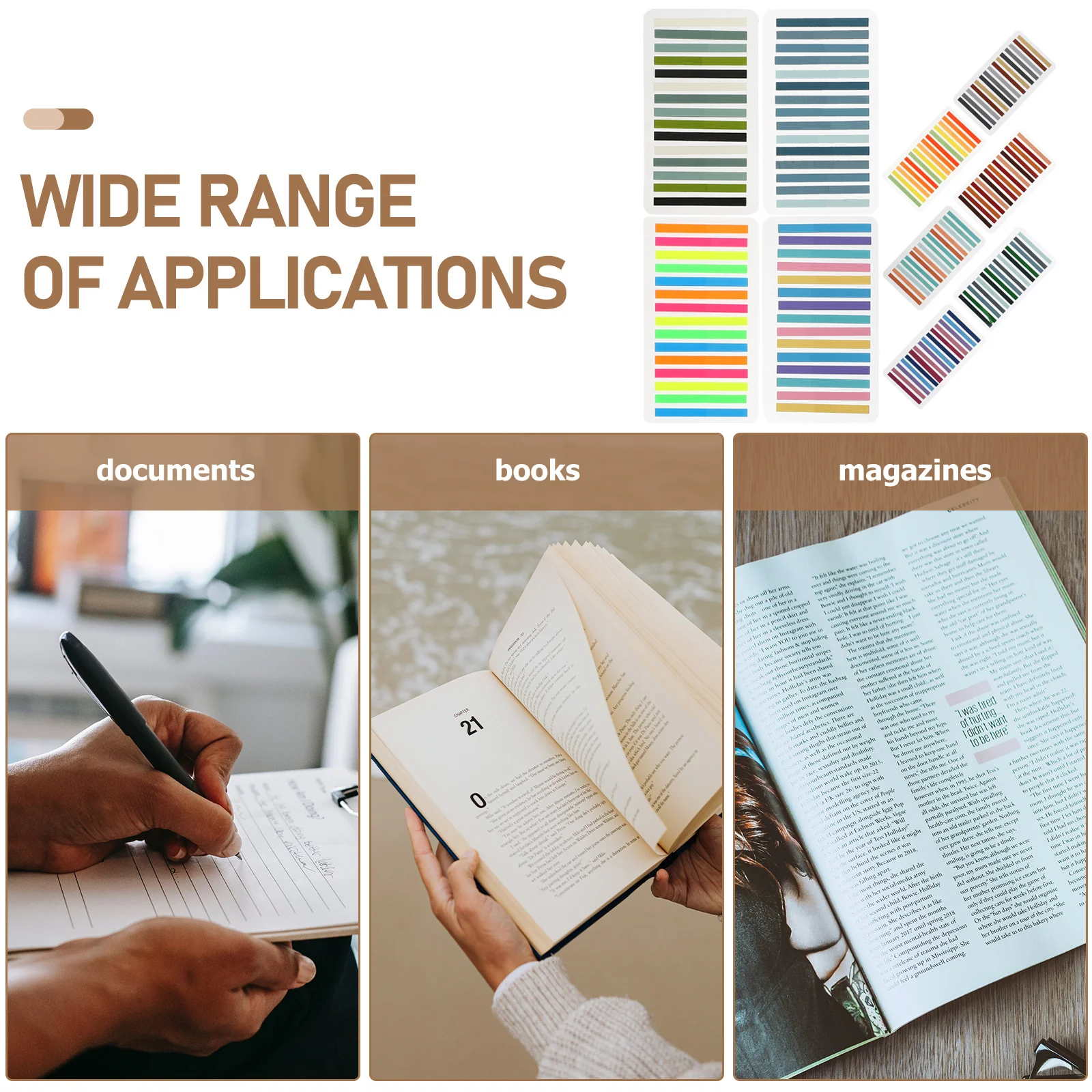 10Pcs Marking Highlight Strips Easy Carry Reading Strips Colorful Portable Bookmarks Practical Book Accessories 
10Pcs Marking Highlight Strips Easy Carry Reading Strips Colorful Portable Bookmarks Practical Book Accessories