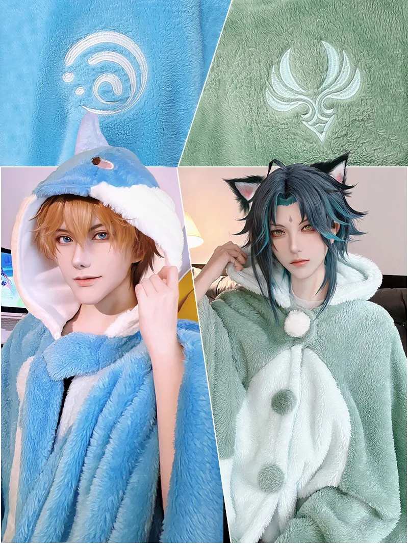 Game Genshin Impact Tartaglia Xiao Cosplay Plush Pajamas Anime Cloak Sleepwear Warm Costume Halloween Party Cloak For Adults
Game Genshin Impact Tartaglia Xiao Cosplay Plush Pajamas Anime Cloak Sleepwear Warm Costume Halloween Party Cloak For Adults