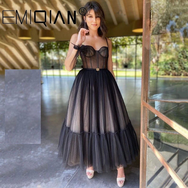 Black Polka Dot Formal Evening Gowns Party Dress Mid Length Celebrity Graduation Short Prom Dresses Sukienka Wieczorowa
Black Polka Dot Formal Evening Gowns Party Dress Mid Length Celebrity Graduation Short Prom Dresses Sukienka Wieczorowa