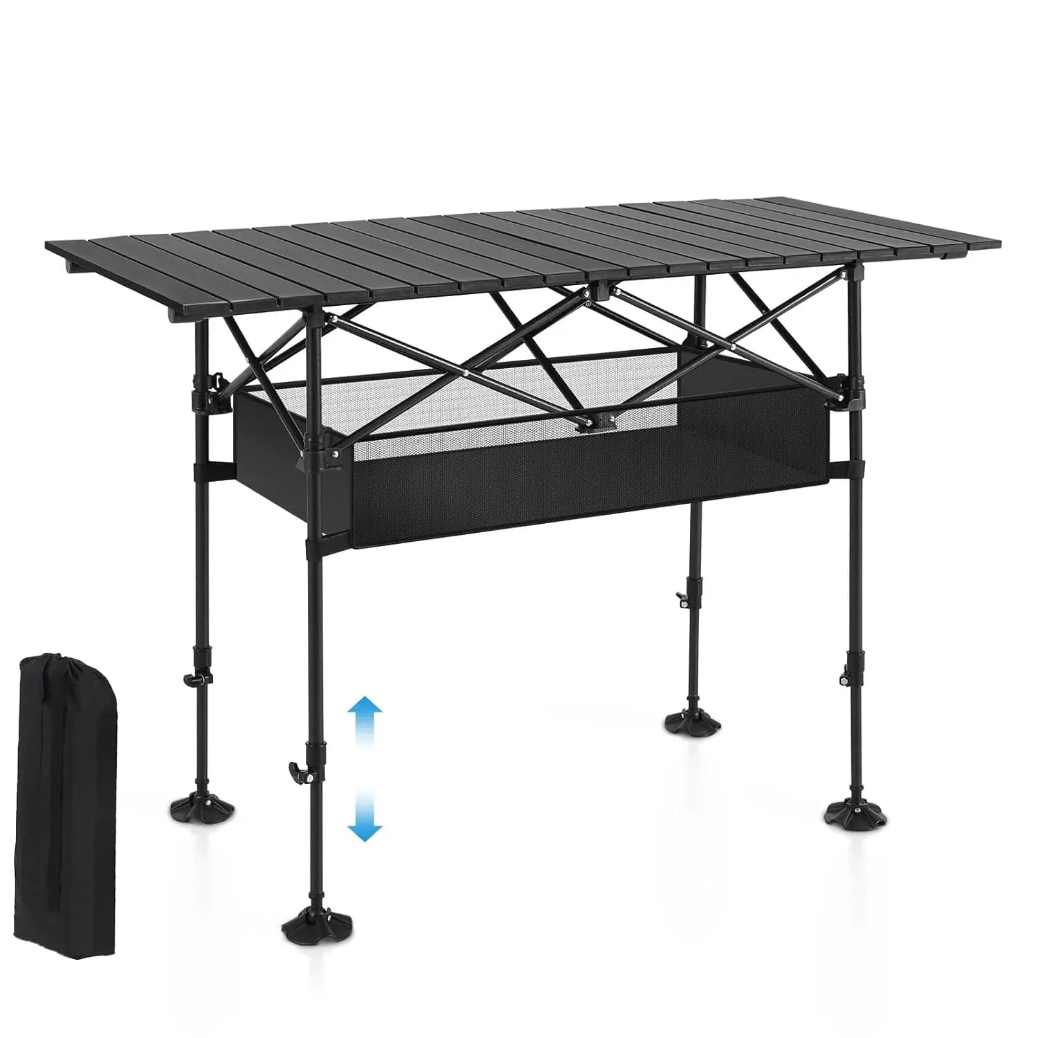 Foldable Roll-up Camping Table Adjustable Height Aluminum w/ Storage & Carry Bag for Picnic BBQ Beach Backyard, Customized
Foldable Roll-up Camping Table Adjustable Height Aluminum w/ Storage & Carry Bag for Picnic BBQ Beach Backyard, Customized
