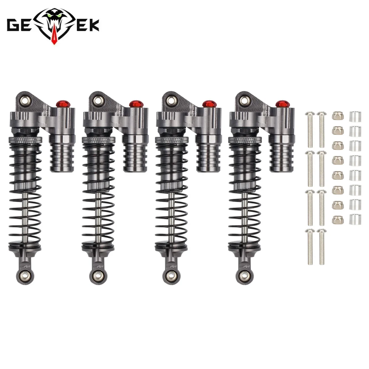 4Pcs Aluminum Alloy Shock Absorber Oil Damper 93mm for 1/10 RC Crawler Axial SCX10 TRX4 90046 D90 Tamiya CC01 Upgrade Parts
4Pcs Aluminum Alloy Shock Absorber Oil Damper 93mm for 1/10 RC Crawler Axial SCX10 TRX4 90046 D90 Tamiya CC01 Upgrade Parts