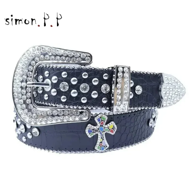 Belts Fashion Punk Men Women BB Western Rhinestone Belt Bling Studded Sparkly Y2k PU Leather Belt Q240722
Belts Fashion Punk Men Women BB Western Rhinestone Belt Bling Studded Sparkly Y2k PU Leather Belt Q240722
