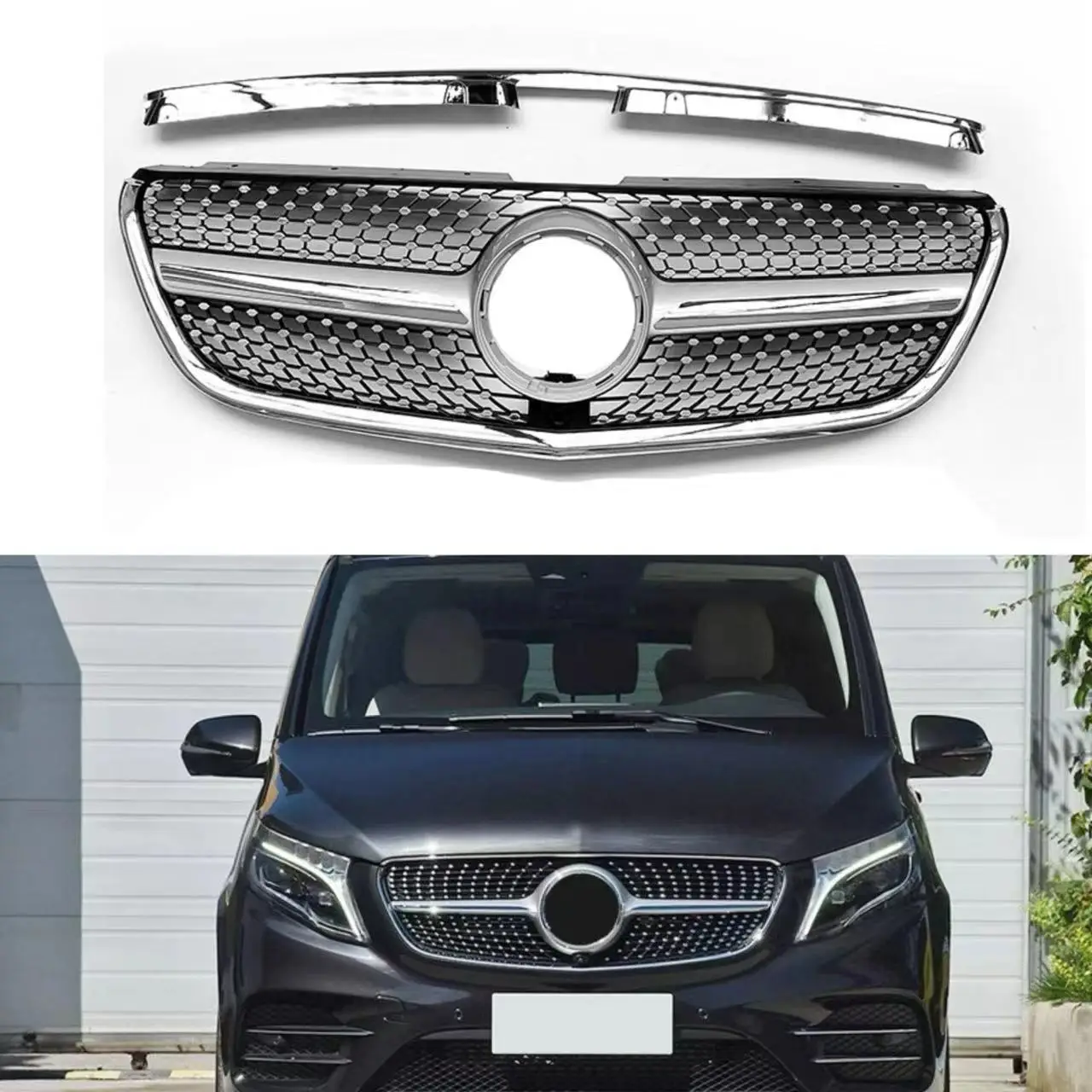 For 2021-2024 Mercedes Vito W448 Grille Grill Body Kit Accessories Starry Sky Style OEM Replacement ABS
For 2021-2024 Mercedes Vito W448 Grille Grill Body Kit Accessories Starry Sky Style OEM Replacement ABS