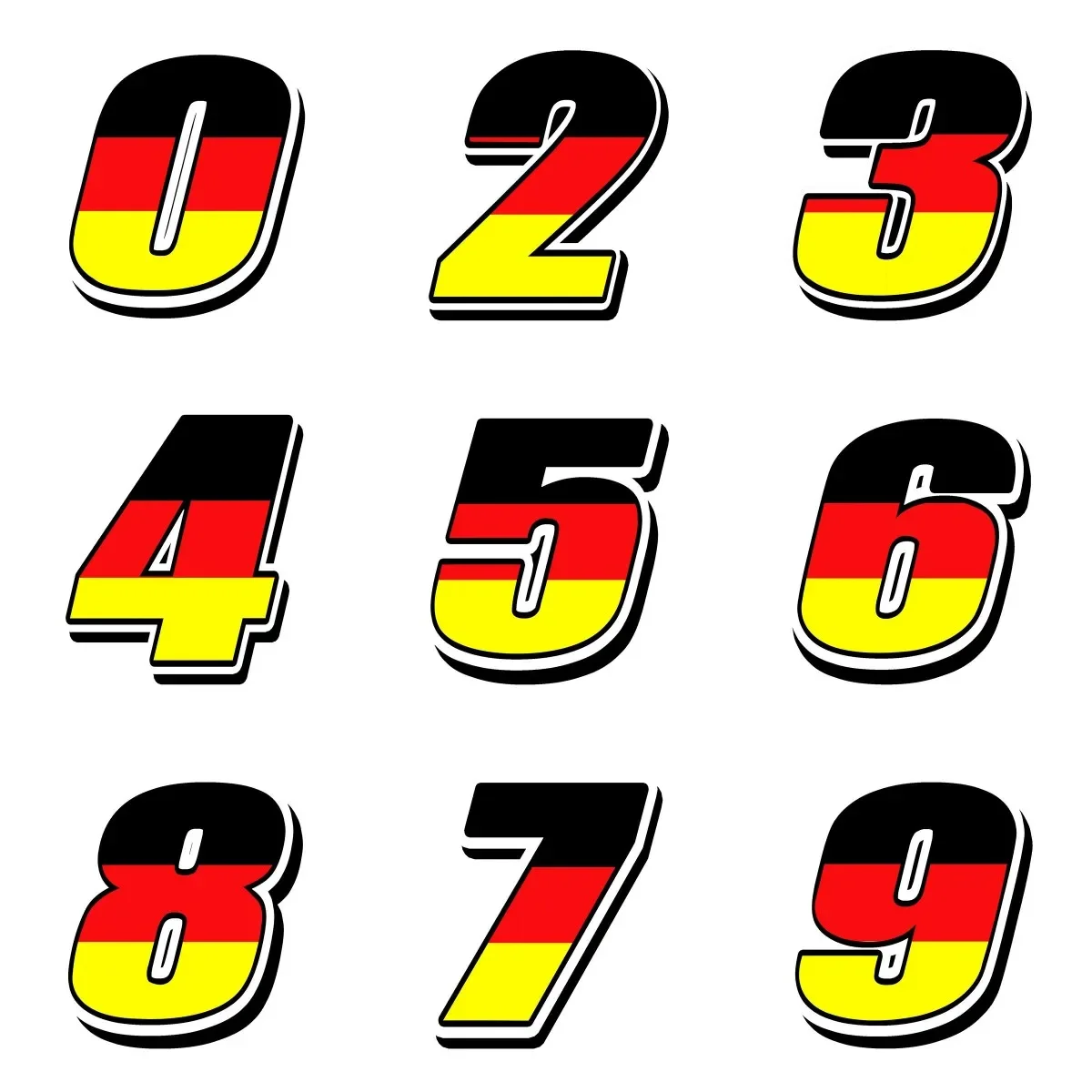Germany Flag Number 1234567890 PVC Sticker for Decorate Car Window Wall Room Laptop Off-road Table Motorcycle Decal Accessories
Germany Flag Number 1234567890 PVC Sticker for Decorate Car Window Wall Room Laptop Off-road Table Motorcycle Decal Accessories
