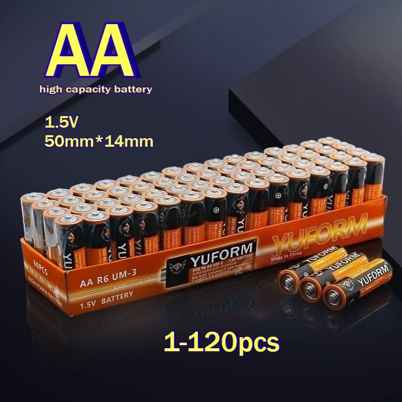 1-120pcs High Capacity Alkaline Battery 1.5V AA R6 for Led Light Toy Mp3 Camera Flash Razor CD Player Wireless Mouse Keyboard
1-120pcs High Capacity Alkaline Battery 1.5V AA R6 for Led Light Toy Mp3 Camera Flash Razor CD Player Wireless Mouse Keyboard