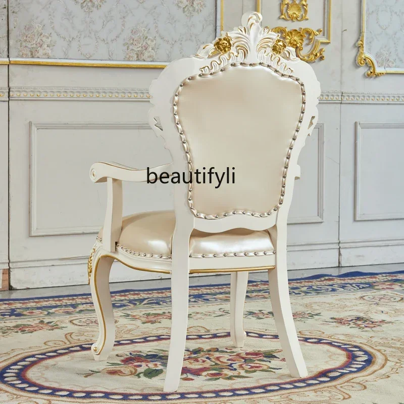 European dining chair, all solid wood first layer cowhide leather, leisure chair villa living room American chair
European dining chair, all solid wood first layer cowhide leather, leisure chair villa living room American chair