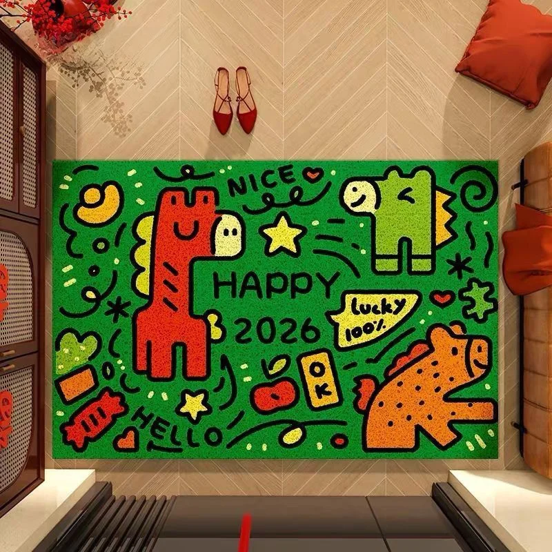 2026 Новогодний красный мультяшный шелковый круглый входной коврик, противоскользящий режущий дверной коврик, домашний декоративный напольный коврик
2026 Новогодний красный мультяшный шелковый круглый входной коврик, противоскользящий режущий дверной коврик, домашний декоративный напольный коврик