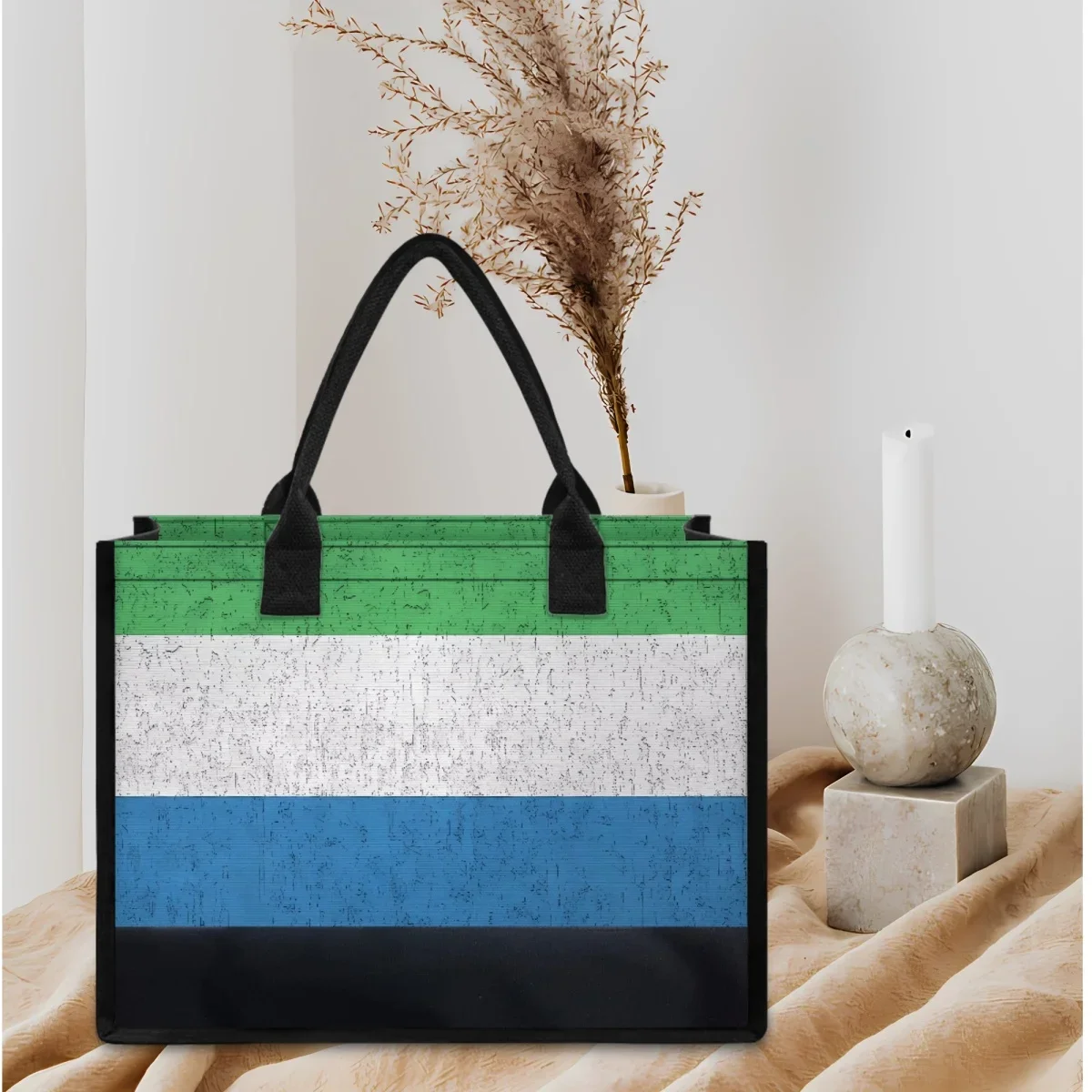 Sierra Leone Flag Print Casual Tote Bags Commuter Handle Popular Elegant Handbag Outdoor Shopping Travel Storage Shoulder Bag
Sierra Leone Flag Print Casual Tote Bags Commuter Handle Popular Elegant Handbag Outdoor Shopping Travel Storage Shoulder Bag