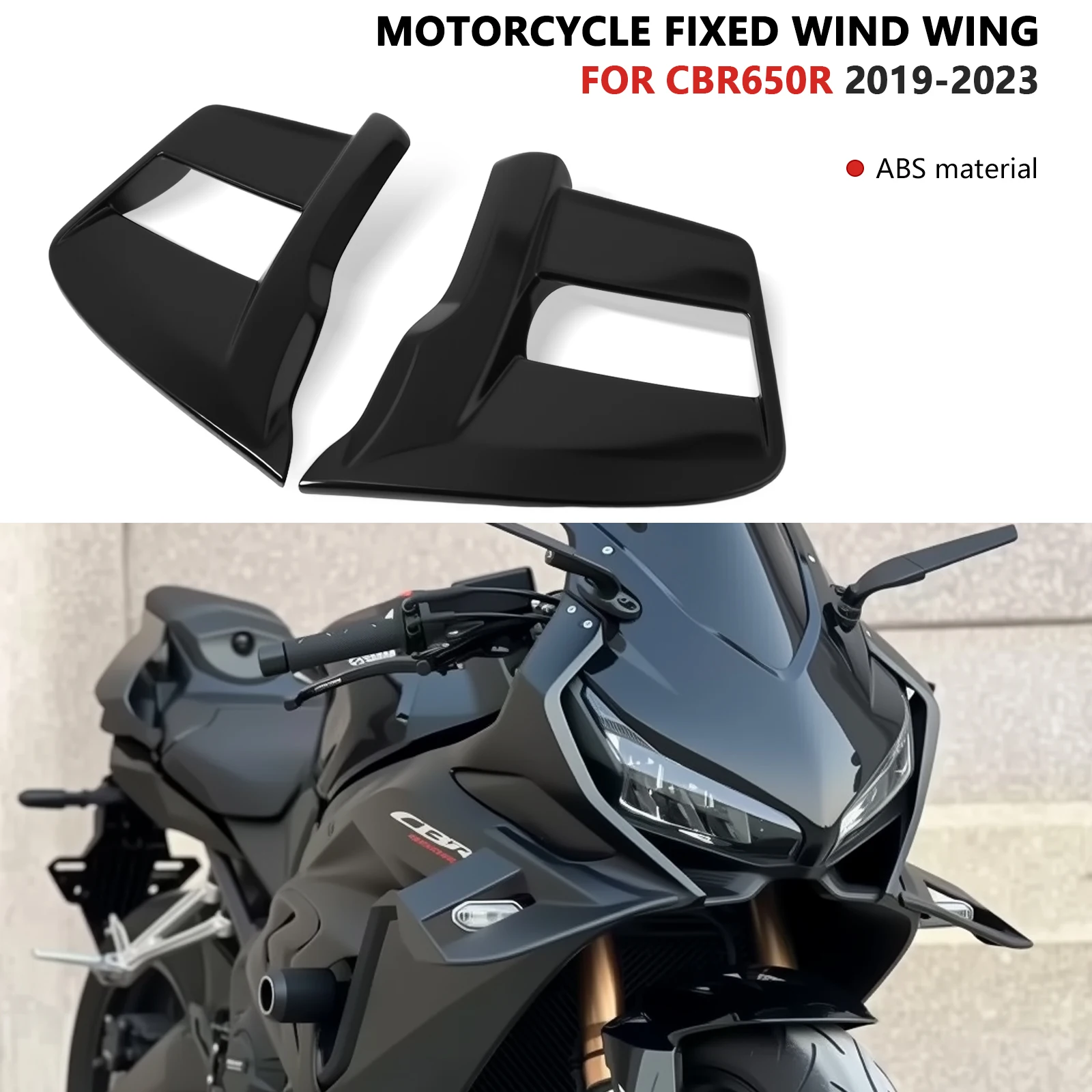 Совершенно новые аксессуары для мотоциклов, спортивная прижимная сила, голый передний спойлер, аэродинамический дефлектор крыла для CBR650R CBR 650R 2019-2023
Совершенно новые аксессуары для мотоциклов, спортивная прижимная сила, голый передний спойлер, аэродинамический дефлектор крыла для CBR650R CBR 650R 2019-2023
