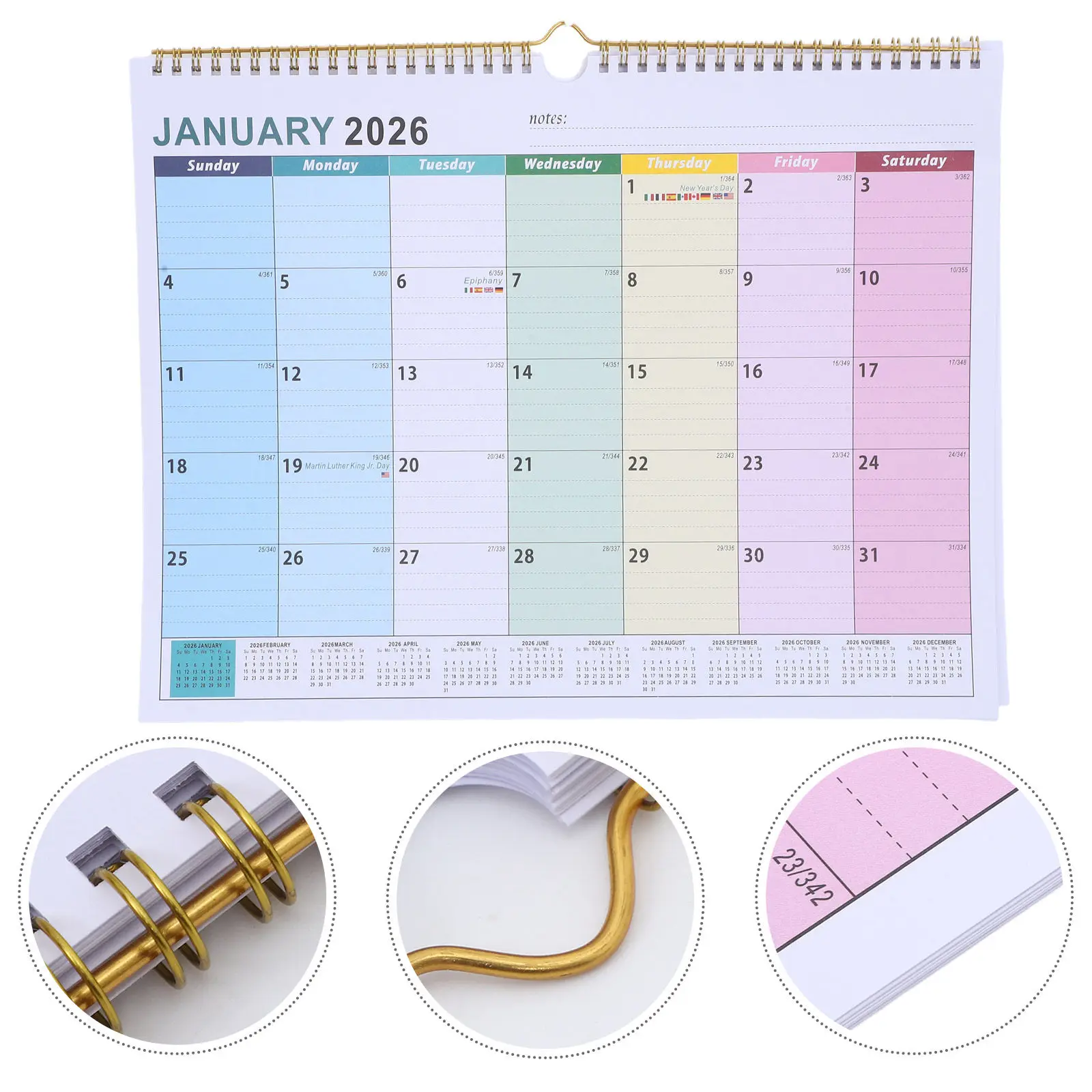 Спиральный настенный календарь-планировщик 2026-2027: вертикальный, большой, ежемесячный, для планирования, для семьи и офиса
Спиральный настенный календарь-планировщик 2026-2027: вертикальный, большой, ежемесячный, для планирования, для семьи и офиса