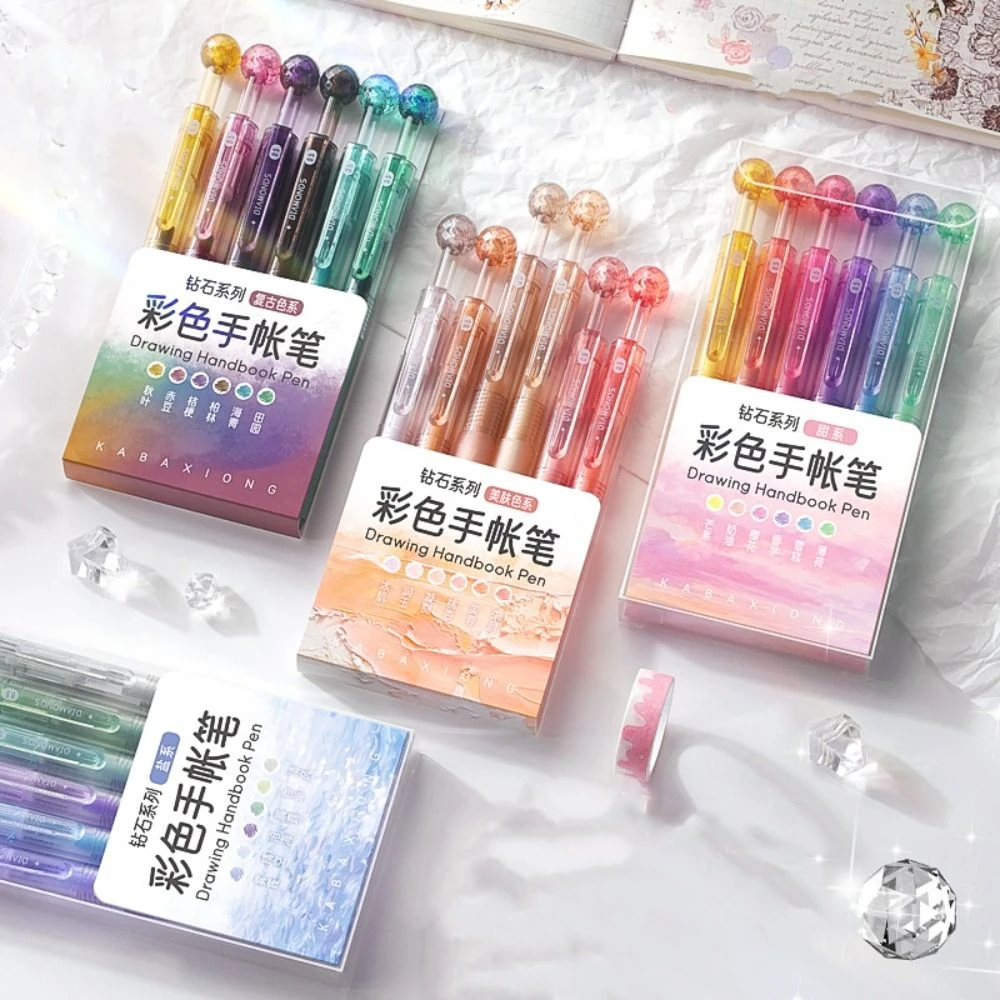 6PCS Bling Diamond Color Pen Writing Drawing Shining Glitter Color Pen Highlighter DIY Graffiti Art Hand Account Marker Office
6PCS Bling Diamond Color Pen Writing Drawing Shining Glitter Color Pen Highlighter DIY Graffiti Art Hand Account Marker Office