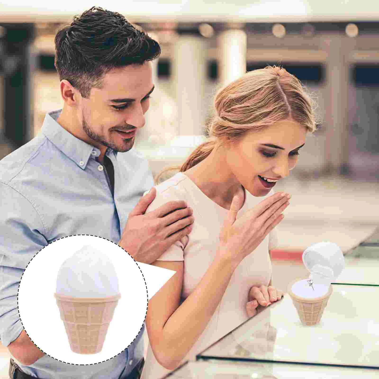 Ice Cream Shape Box Creative Jewelry Storage Container Flannel Material Wedding Proposal Anniversary
Ice Cream Shape Box Creative Jewelry Storage Container Flannel Material Wedding Proposal Anniversary