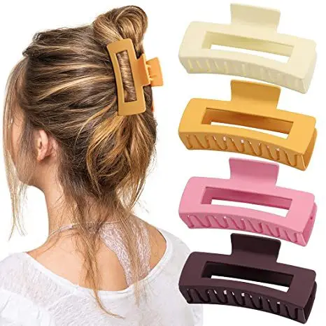 4pcs Fashion 11CM Oversized Solid Square Frosted Hair Shark Clip Headdress Hair Accessories Suitable For Women Girls Thick Hair
4pcs Fashion 11CM Oversized Solid Square Frosted Hair Shark Clip Headdress Hair Accessories Suitable For Women Girls Thick Hair